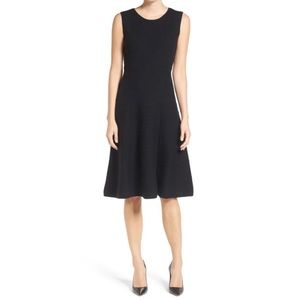 Classiques Merino Wool Rib Knit Fit & Flare Dress